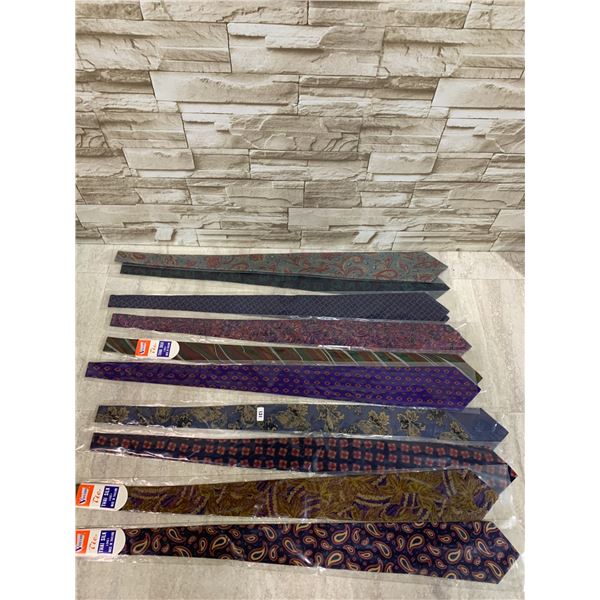 Lot Of 10 Vanzon 100% Thai Silk Ties