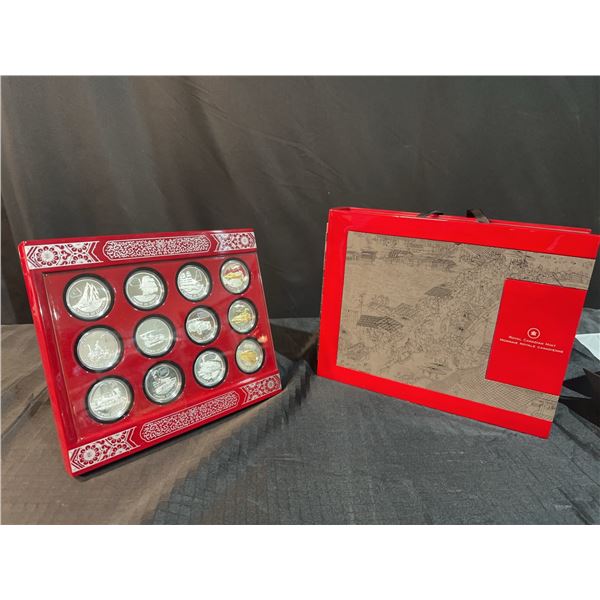 Royal Canadian Mint 2002 Transportation $20 Sterling Silver 12-Coin Set with Boxes and COAs