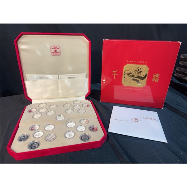 1999-2000 Millennium Coins Chinese Special Edition Silver Proof Set, 25 Coins, RCM Box