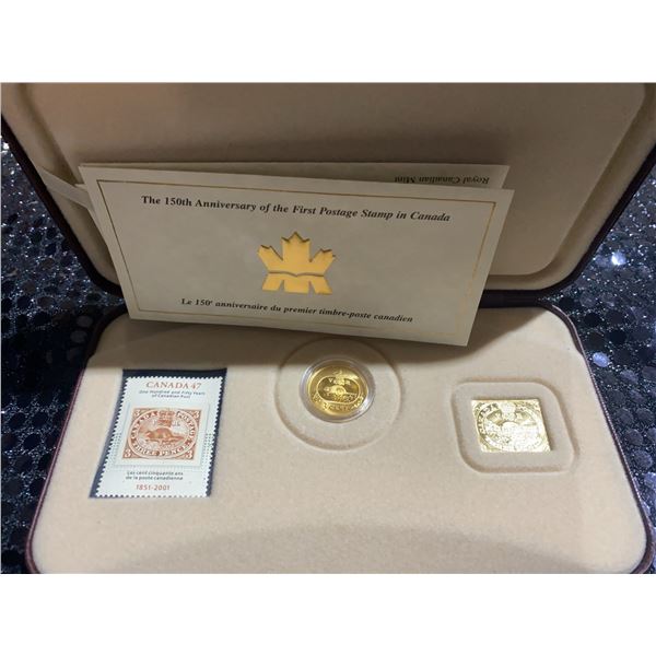 Canada 150th Postage Stamp Anniversary Set with Coin, Replica, and 47¢ Stamp