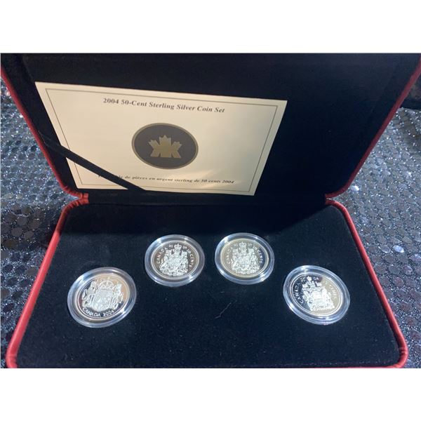 2004 Canadian 50-Cent Sterling Silver Coin Set With COA and Case