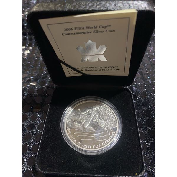 2006 FIFA World Cup Commemorative $5 Silver Coin Canada 38mm Proof
