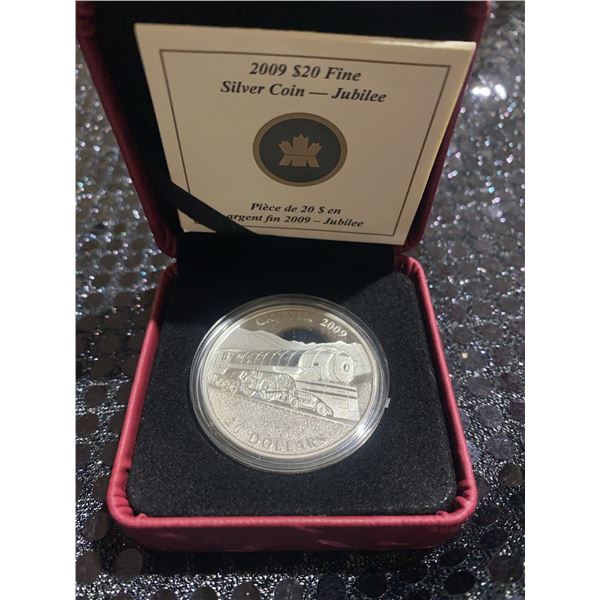 2009 Canada $20 Fine Silver Coin Jubilee Railway Queen Elizabeth II