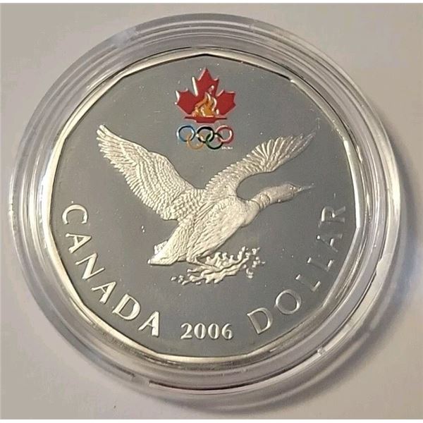 2006 Canada Sterling Silver Lucky Loonie, OGP, COA, Limited Mintage, Royal Canadian Mint