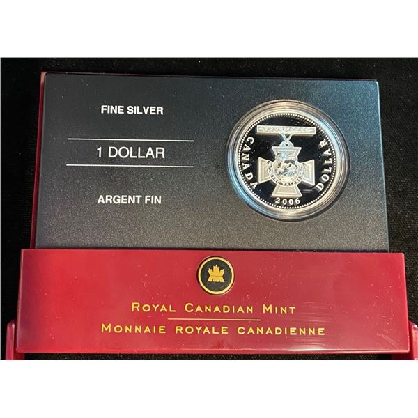2006 Victoria Cross Canada Proof Silver Dollar in Box With COA, Royal Canadian Mint
