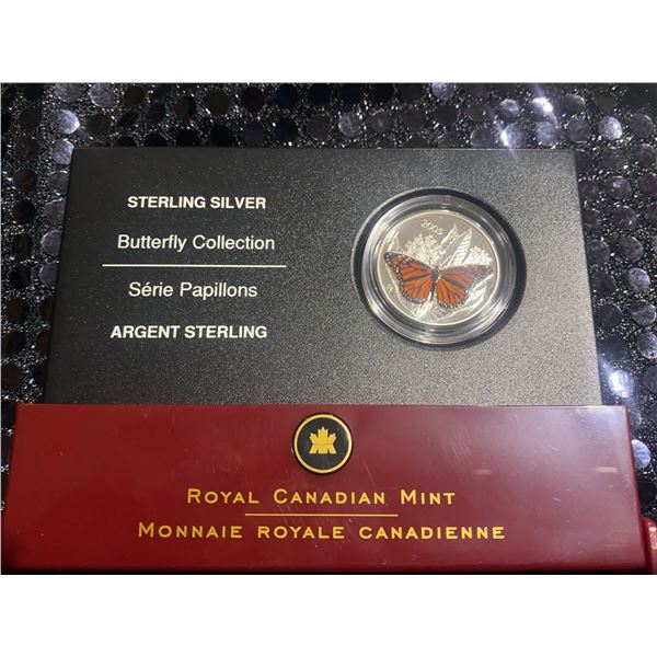 2005 Royal Canadian Mint Sterling Silver 50-Cent Butterfly Coin Monarch Proof