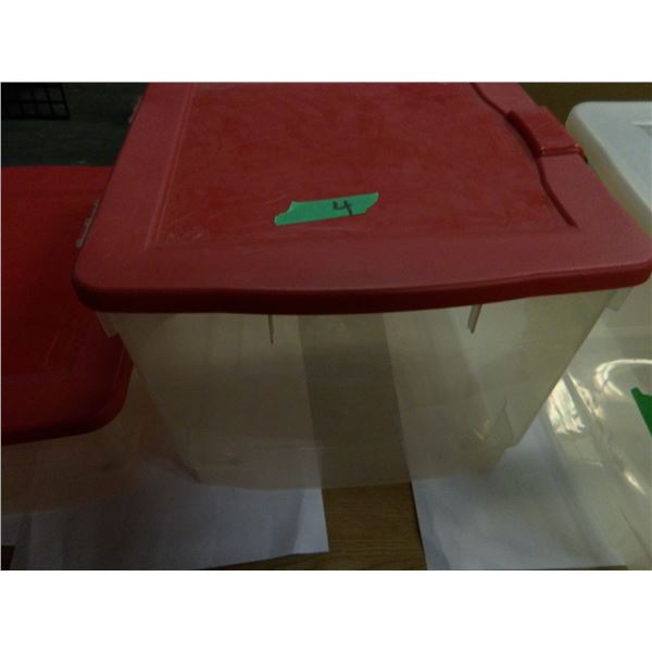 4 RUBBERMAID TOTES