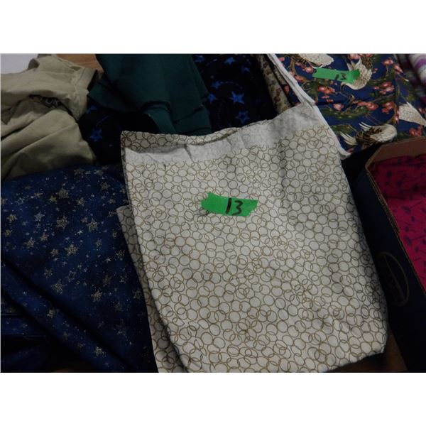 UNCLAIMED STORAGE:  BOX C/W SEWING MATERIAL AS PICTURED
