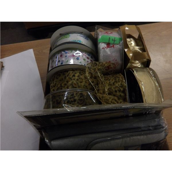 UNCLAIMED STORAGE:  2 BOXES C/W SEWING MATERIAL & 1 BOX C/W RIBBON