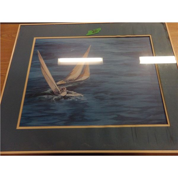 PICTURE OF SAIL BOAT (APPROX. 27" X 22")