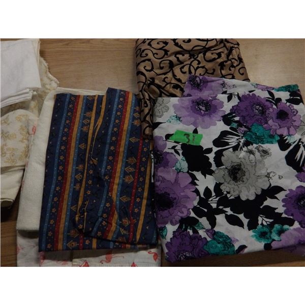 UNCLAIMED STORAGE:  BOX C/W SEWING MATERIAL AS PICTURED