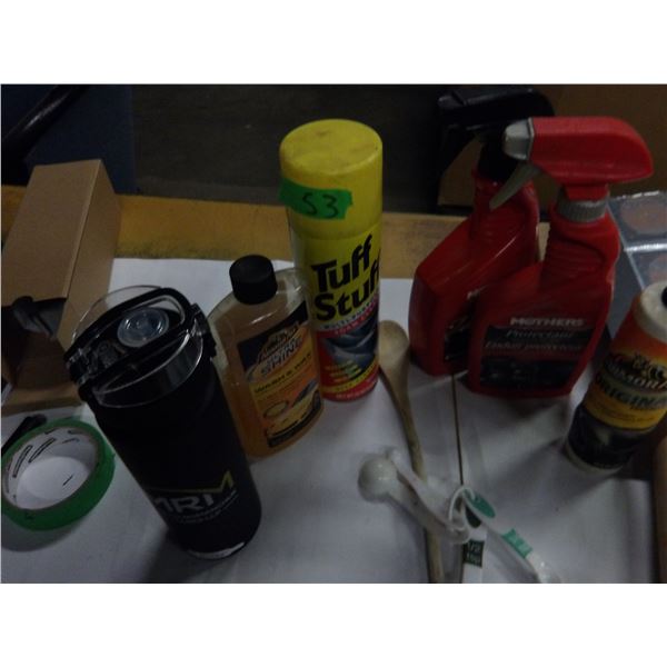 UNCLAIMED STORAGE:  KITCHEN PIECES, AUTO CLEANER & POLISH, ETC