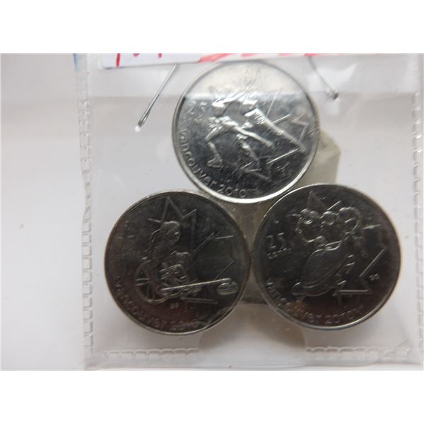 2007 & 2008 CANADA VANCOUVER QUARTER COIN SET