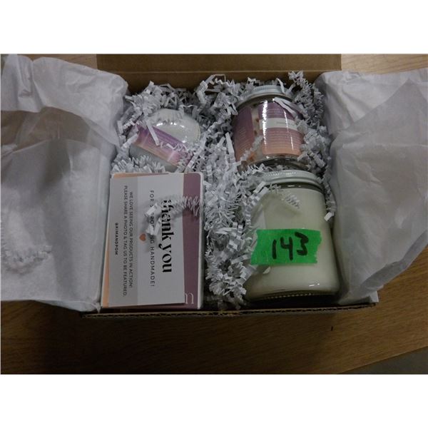 SHELF PULLS (AS IS):  KIM & POM BODY LOTION SET
