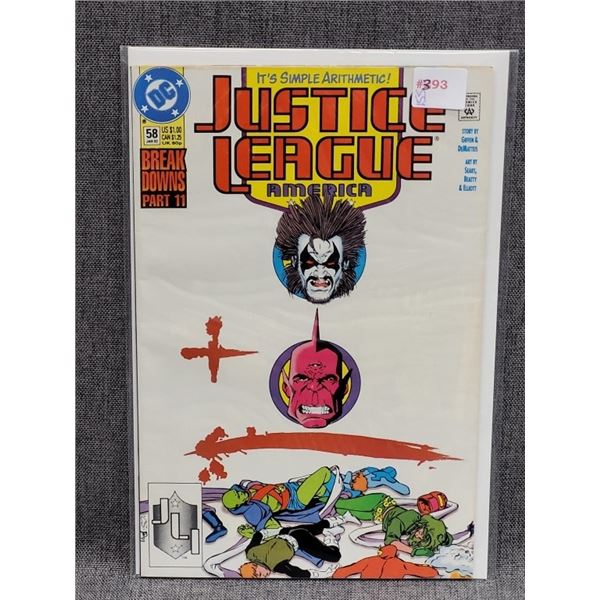 1992 JUSTICE LEAGUE AMERICA DC COMICS JAN #58