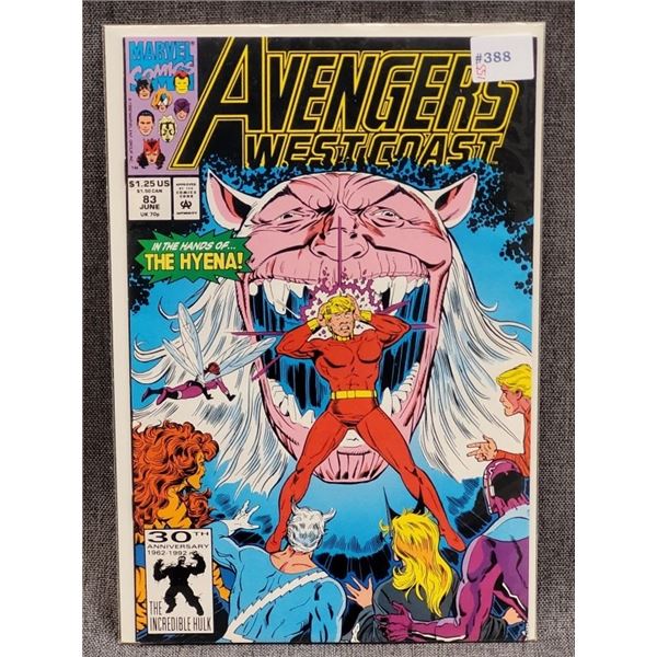 AVENGERS WEST COAST MARVEL COMICS JUNE #83
