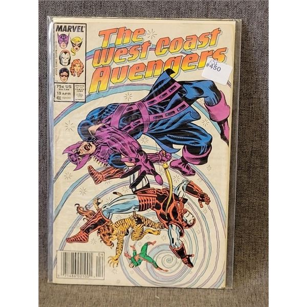 THE WESTCAOST AVENGERS MARVEL COMICS APR #19 75¢