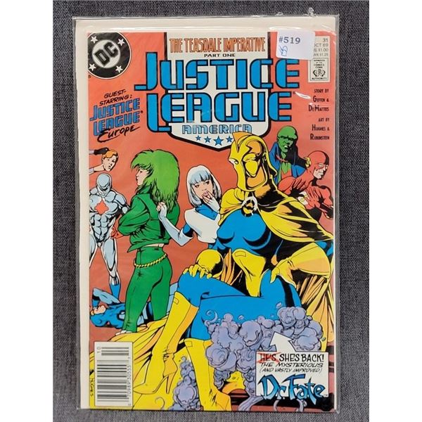 JUSTICE LEAGUE AMERICA DC COMICS 1989 OCT #37