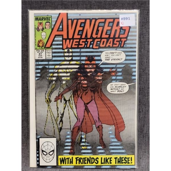 THE WEST COAST AVENGERS MARVEL COMICS AUG #47