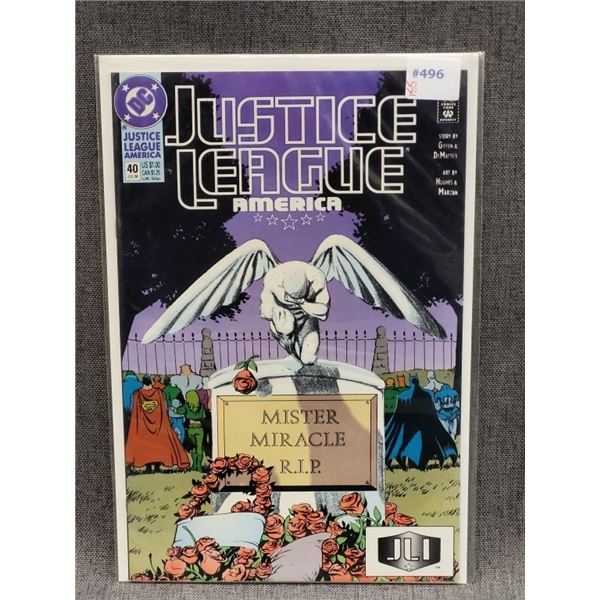 1990 JUSTICE LEAGUE AMERICA DC COMICS JULY #40