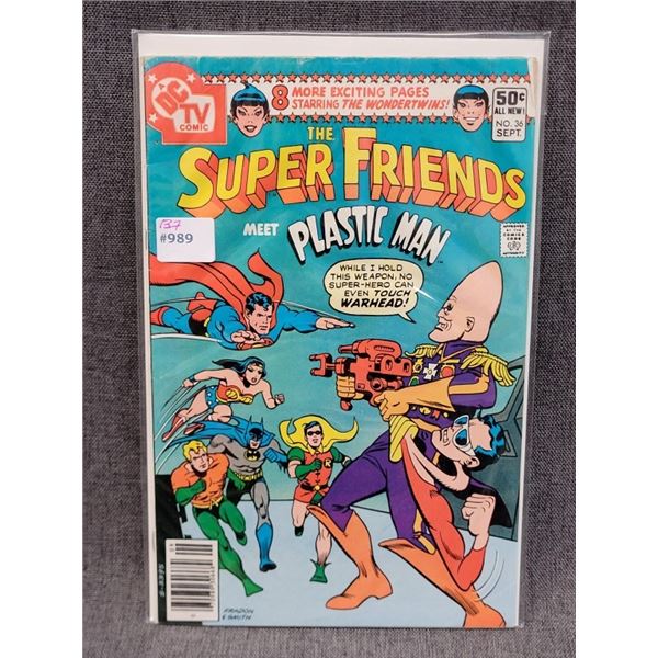 SUPER FRIEND MEET PLASTICMAN DV TV COMICS SEPT #36