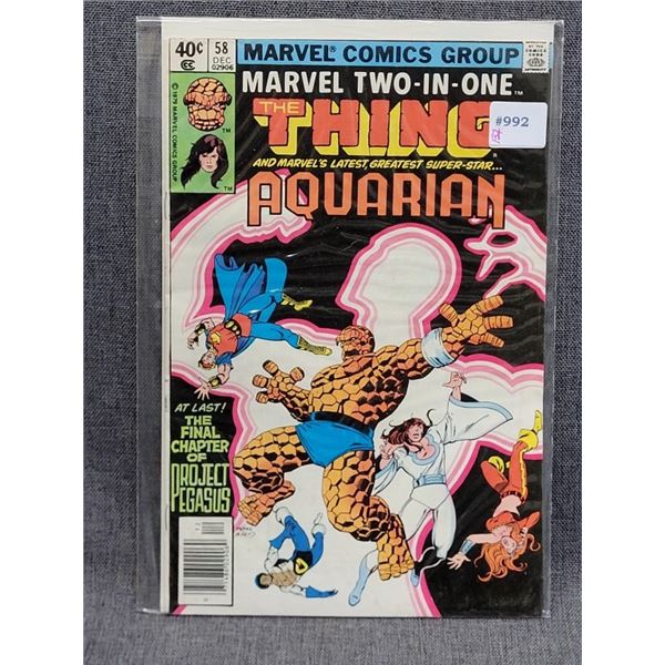 THE THING & AQUARIAN MARVEL COMICS DEC #58 40¢