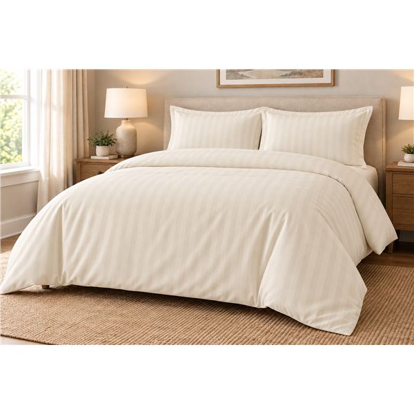 Sunset Full Size Duvet Cover Set (Cream)