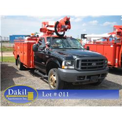 2004 FORD F550 XL SUPERDUTY BUCKET TRUCK, 