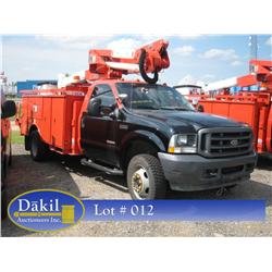 2004 FORD F550XL SUPER DUTY BUCKET TRUCK, 