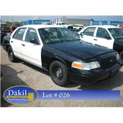 1999 FORD CROWNVIC POLICE B&W, 