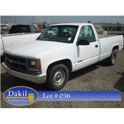 1995 CHEVROLET 1500, CHEYENNE REG CAB, 