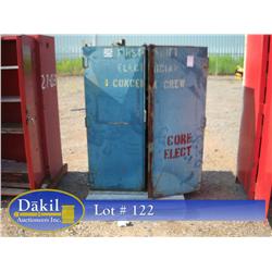 2 DOOR BLUE CHEMICAL BOX; 