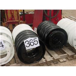 2 WHITE RIMS & 5 BLACK RIMS; 