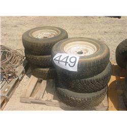 15" STUDDED TIRES & WHEELS; 