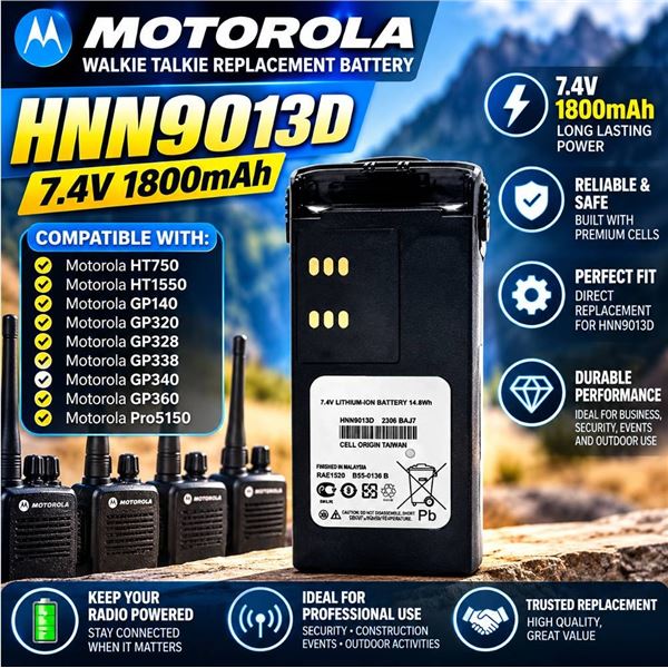 Motorola HNN9013D 7.4V Li-Ion Battery Malaysia