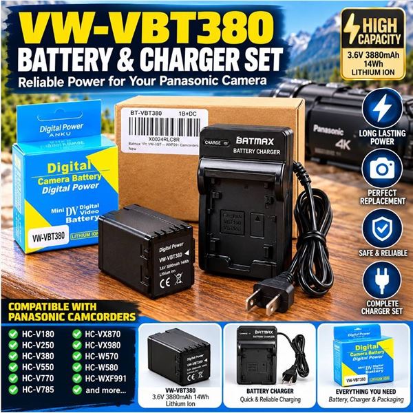 Batmax VW-VBT380 Battery Charger Set