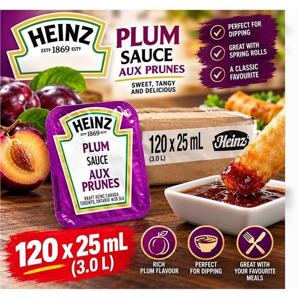Heinz Plum Sauce 120 X 25mL Portions