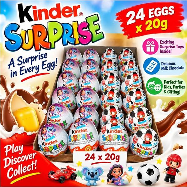 Kinder Surprise Eggs 24 Pack 20g Each