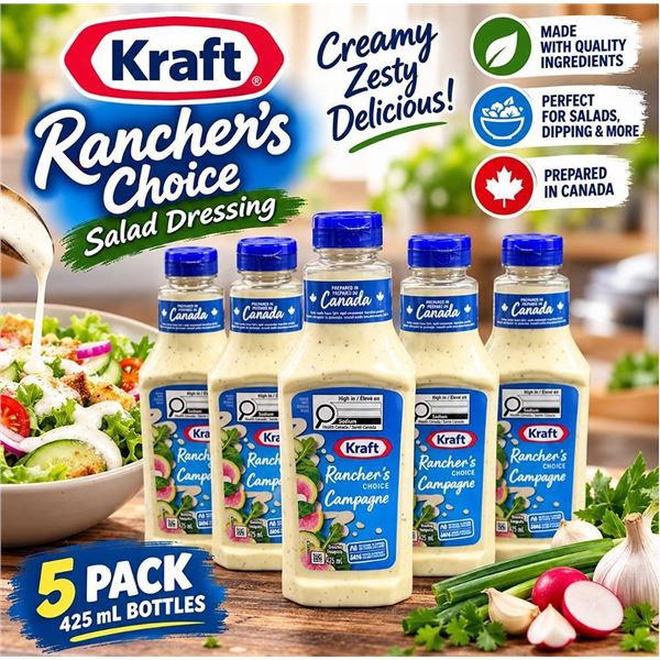 Kraft Rancher's Choice 5x425ml Salad Dressings