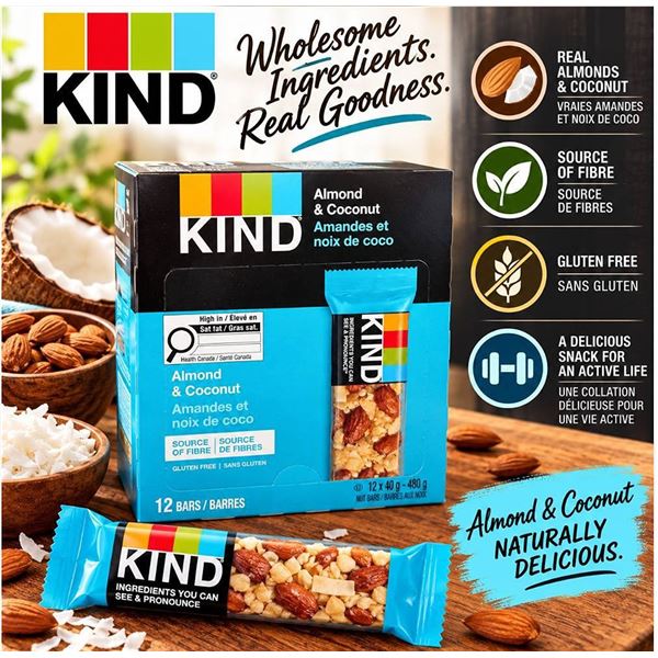 KIND Almond Coconut Nut Bars 12x40g