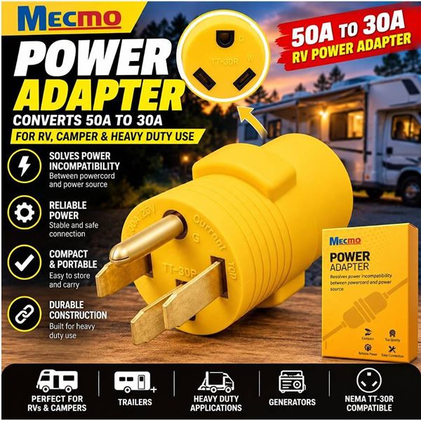 Mecmo 50A to 30A RV Power Adapter