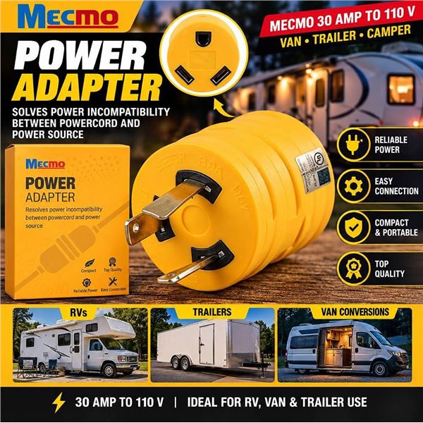 Mecmo 30 Amp to 110V Power Adapter