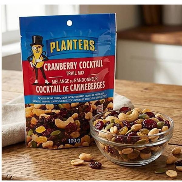Planters Cranberry Cocktail Trail Mix Case 12x100g