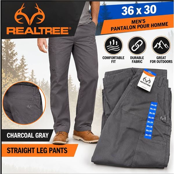 Realtree Canvas Pant Size 36x30 Grey