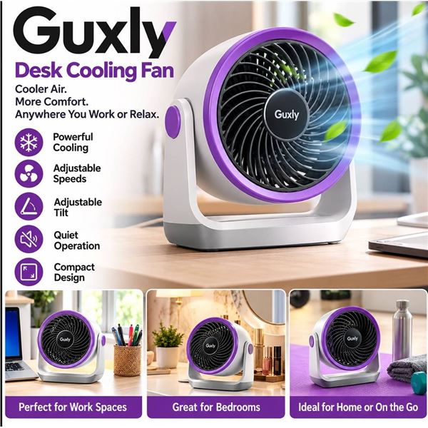Guxly Desktop Circulating Fan 100 Speeds