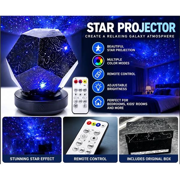 Galaxy Star LED Night Light Bluetooth Speaker