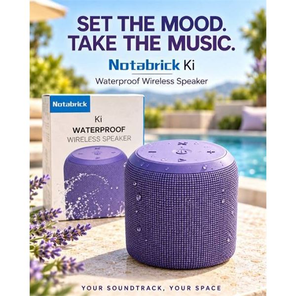 Notabrick Ki Waterproof Wireless Speaker Purple