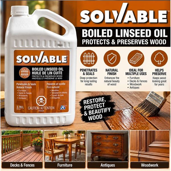 Solvable Boiled Linseed Oil 3.78L Professional Grade