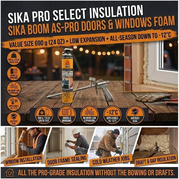 Sika Boom AS Pro Expanding Foam 650 mL