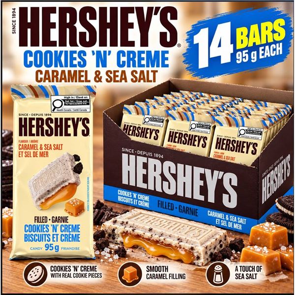 14 Hershey's Caramel Sea Salt 95g Bars